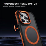 For iPhone 12 Pro  /  12 Case with Lens Kickstand Matte Phone Back Cover Compatible with MagSafe