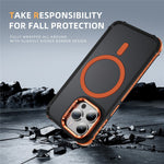 For iPhone 12 Pro  /  12 Case with Lens Kickstand Matte Phone Back Cover Compatible with MagSafe