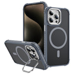For iPhone 12 Pro  /  12 Case with Lens Kickstand Matte Phone Back Cover Compatible with MagSafe