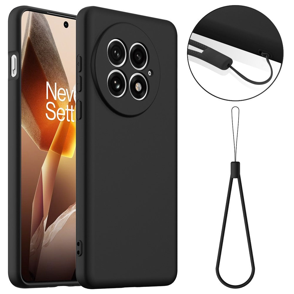 For OnePlus 13 Liquid Silicone Case with Strap Magnetic Case Phone Cover