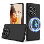 For OnePlus 13 Liquid Silicone Case with Strap Magnetic Case Phone Cover