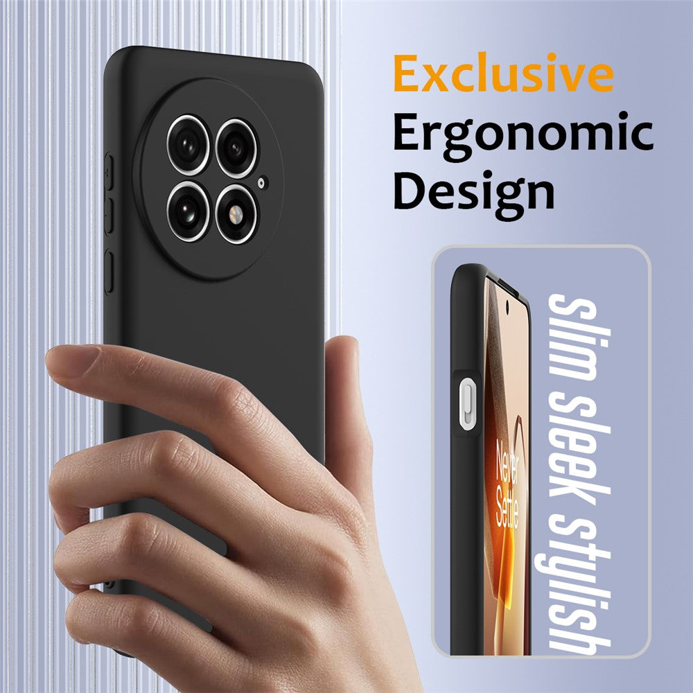 For OnePlus 13 Liquid Silicone Case with Strap Magnetic Case Phone Cover
