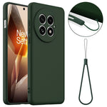 For OnePlus 13 Liquid Silicone Case with Strap Magnetic Case Phone Cover
