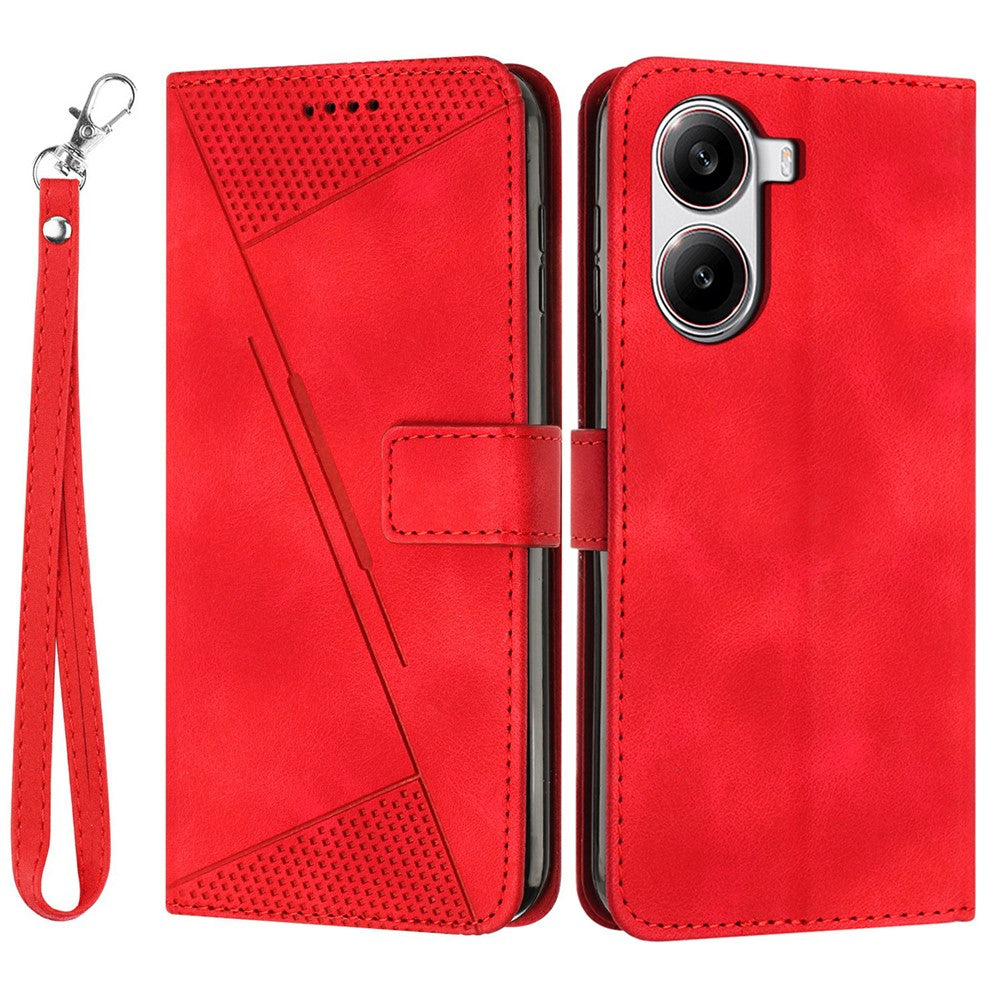 For Xiaomi Redmi Turbo 4 5G / Poco X7 Pro 5G Case Handbag Imprinted Triangle Leather Phone Cover