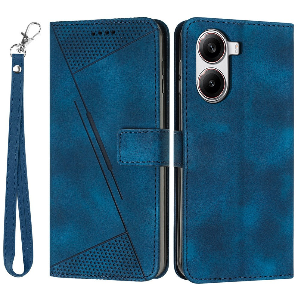 For Xiaomi Redmi Turbo 4 5G / Poco X7 Pro 5G Case Handbag Imprinted Triangle Leather Phone Cover