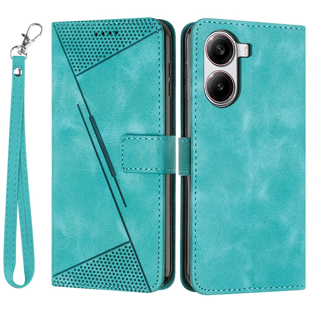 For Xiaomi Redmi Turbo 4 5G / Poco X7 Pro 5G Case Handbag Imprinted Triangle Leather Phone Cover