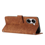 Phone Case for Xiaomi Redmi Turbo 4 5G / Poco X7 Pro 5G Imprinted Lines Leather Cover with Stand