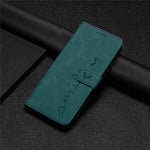Til Oppo Reno13 F 5G (Reno 13 FS 5G) / 4G Etui Med Stander i PU-læder, Telefoncover med Præget Hjerte-Mønster