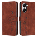 For Xiaomi Redmi Turbo 4 5G / Poco X7 Pro 5G Case Viewing Stand PU Leather Phone Cover Imprinted Heart Pattern