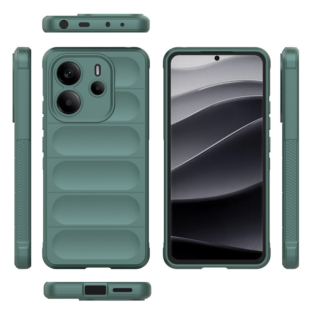 For Xiaomi Redmi Note 14 4G (163.25mm) Case Anti-Drop Soft TPU Rugged Phone Back Cover