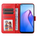 Full Protection Phone Case For Oppo Reno8 5G (Global Version), Sunflower Imprinted PU Leather Stand Anti-scratch Phone Flip Wallet Cover with Strap