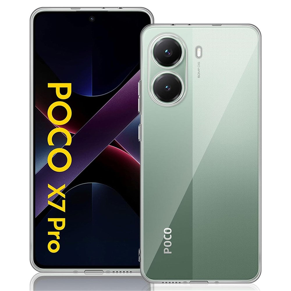 For Xiaomi Poco X7 Pro 5G Case Anti-Fingerprint Crystal Clear TPU Phone Cover