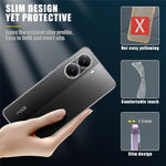 For Xiaomi Poco X7 Pro 5G Case Flexible TPU Phone Cover with 2PCS 2.5D Arc Tempered Glass Film