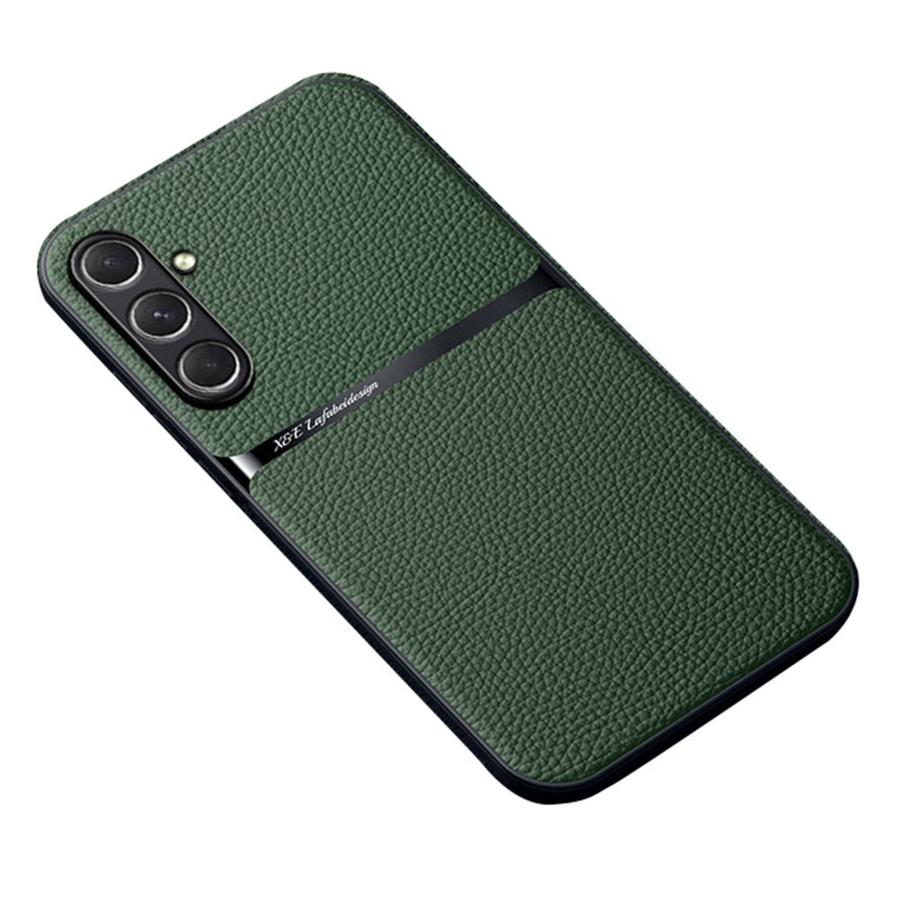 For Samsung Galaxy A56 5G Magnetic Case Litchi Texture Slim Soft TPU + PU Leather Phone Cover