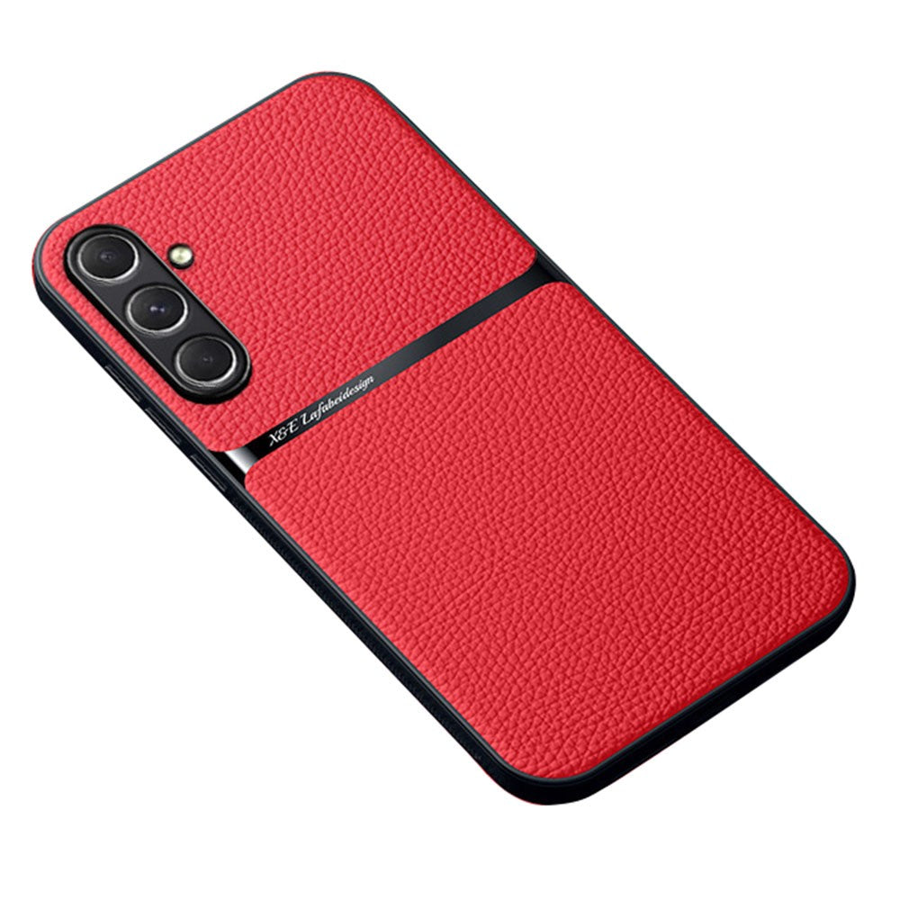 For Samsung Galaxy A56 5G Magnetic Case Litchi Texture Slim Soft TPU + PU Leather Phone Cover