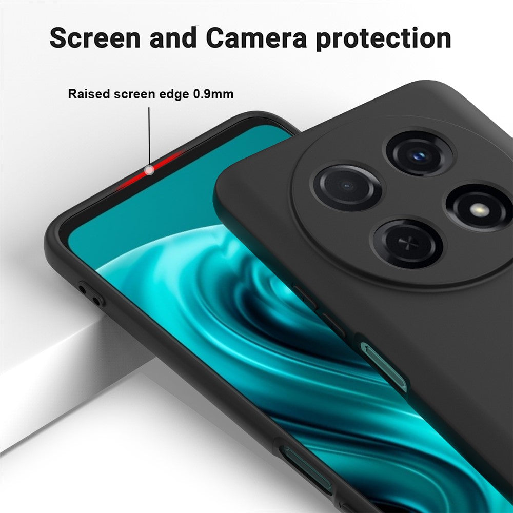 Huawei Nova 13i 4G Flytande Silikonskal mobil Baksida med Handrem