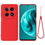 Huawei Nova 13i 4G Flytande Silikonskal mobil Baksida med Handrem