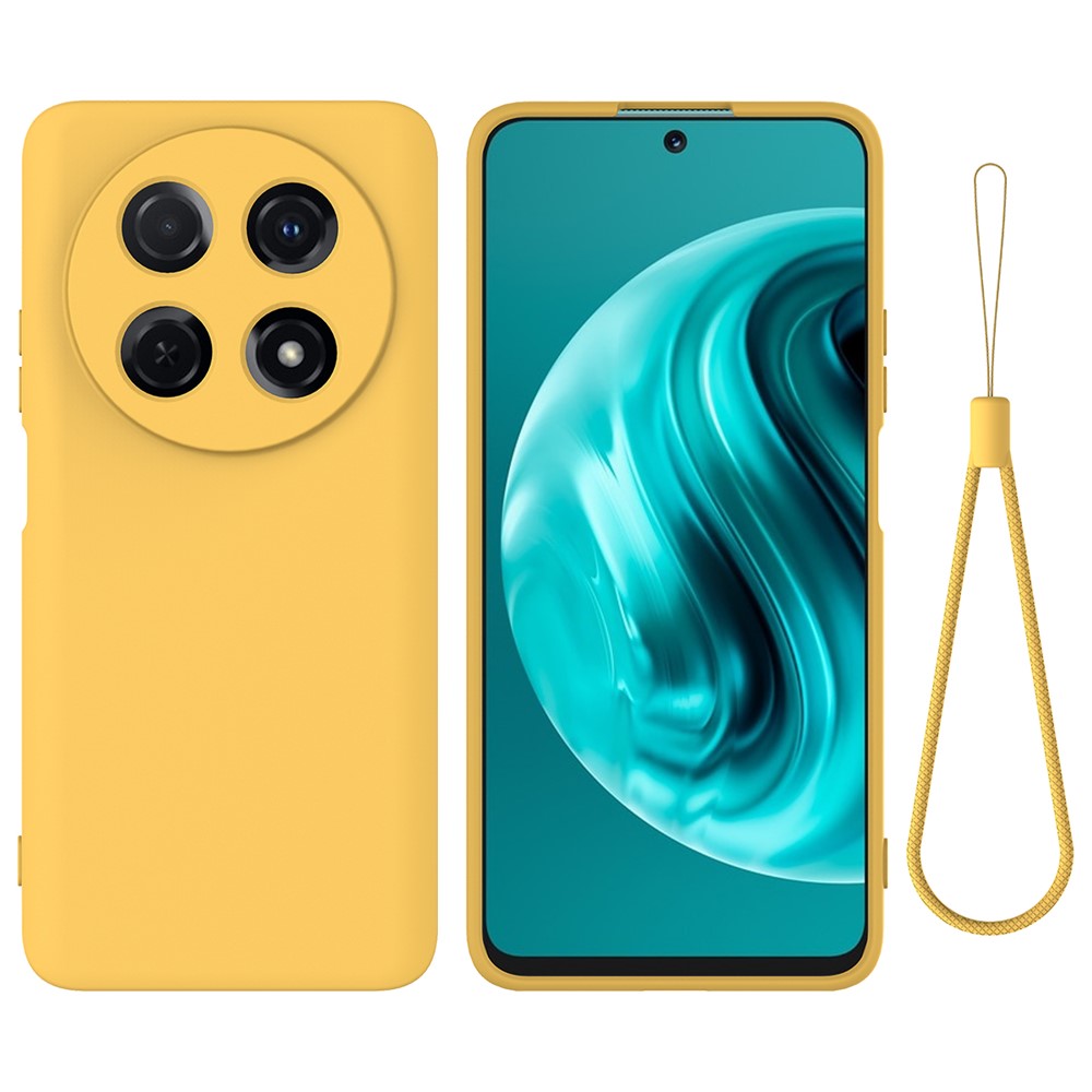 Huawei Nova 13i 4G Flytande Silikonskal mobil Baksida med Handrem