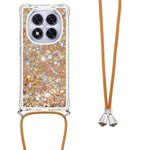 For Xiaomi Poco X7 5G / Xiaomi Redmi Note 14 Pro 5G TPU Case Quicksand Design Phone Cover with Lanyard