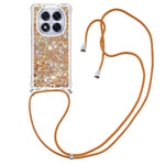 For Xiaomi Poco X7 5G / Xiaomi Redmi Note 14 Pro 5G TPU Case Quicksand Design Phone Cover with Lanyard