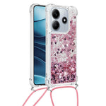For Xiaomi Redmi Note 14 5G TPU Case Quicksand Design Phone Cover with Lanyard