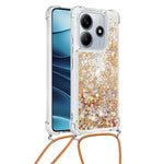 For Xiaomi Redmi Note 14 5G TPU Case Quicksand Design Phone Cover with Lanyard
