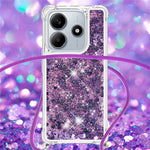 For Xiaomi Redmi Note 14 5G TPU Case Quicksand Design Phone Cover with Lanyard