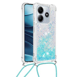 For Xiaomi Redmi Note 14 5G TPU Case Quicksand Design Phone Cover with Lanyard