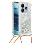 For Xiaomi Redmi Note 14 5G TPU Case Quicksand Design Phone Cover with Lanyard