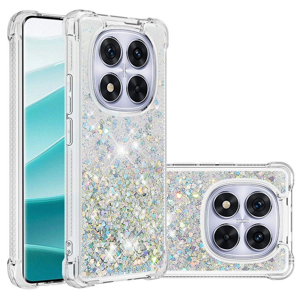 For Xiaomi Poco X7 5G / Xiaomi Redmi Note 14 Pro 5G TPU Case Glitter Quicksand Shockproof Phone Back Cover