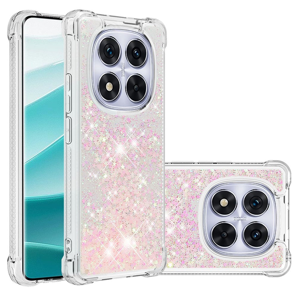 For Xiaomi Poco X7 5G / Xiaomi Redmi Note 14 Pro 5G TPU Case Glitter Quicksand Shockproof Phone Back Cover