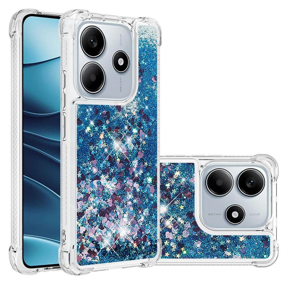 For Xiaomi Redmi Note 14 5G TPU Case Glitter Quicksand Shockproof Phone Back Cover
