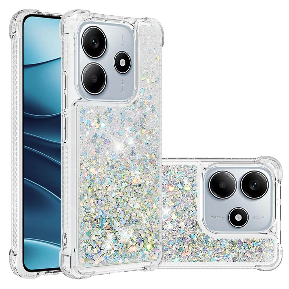 For Xiaomi Redmi Note 14 5G TPU Case Glitter Quicksand Shockproof Phone Back Cover