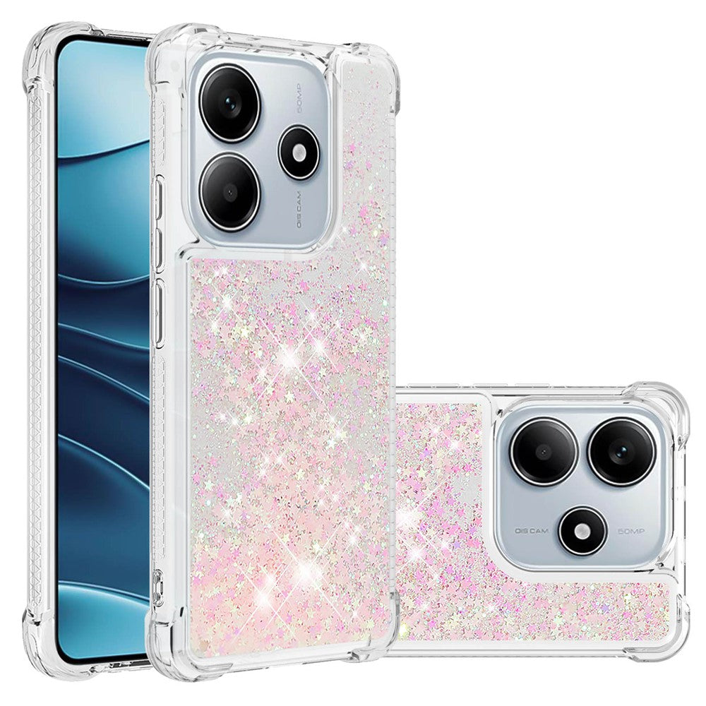 For Xiaomi Redmi Note 14 5G TPU Case Glitter Quicksand Shockproof Phone Back Cover