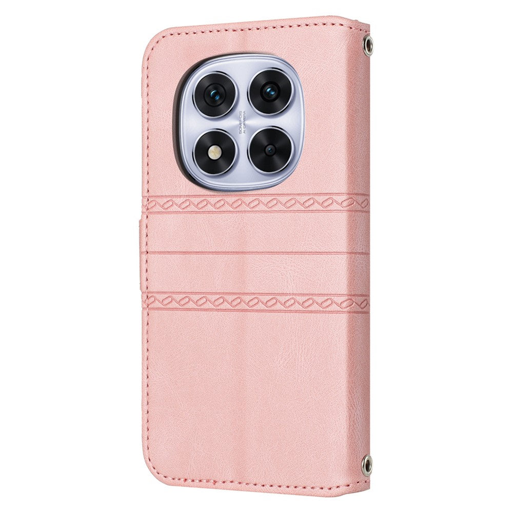 For Xiaomi Redmi Note 14 Pro 4G Case Wallet Skin-Touch Leather Imprinted Phone Cover
