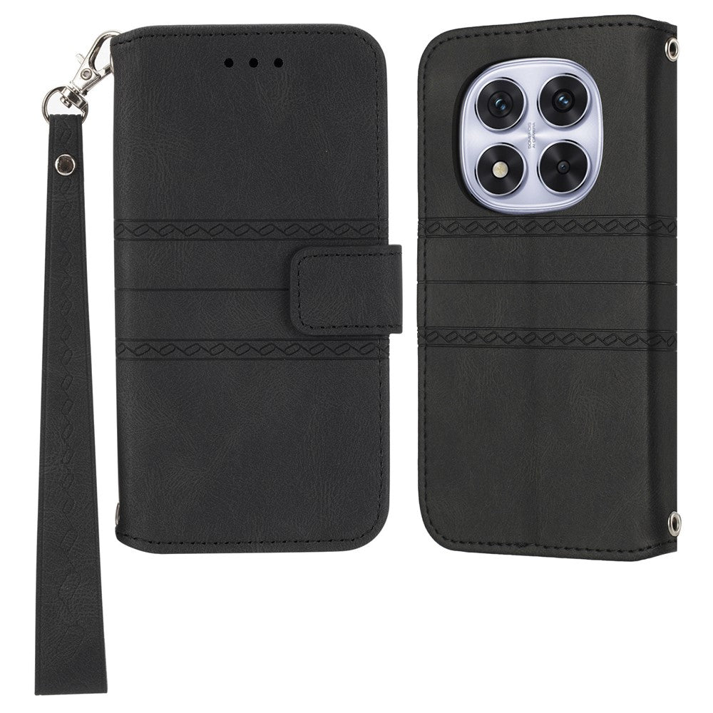 For Xiaomi Redmi Note 14 Pro 4G Case Wallet Skin-Touch Leather Imprinted Phone Cover