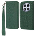 For Xiaomi Redmi Note 14 Pro 4G Case Woven Texture PU Leather Wallet Phone Cover