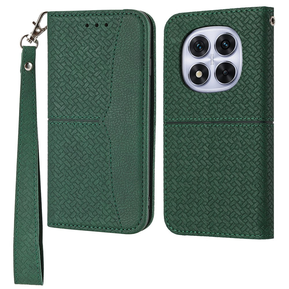 For Xiaomi Redmi Note 14 Pro 4G Case Woven Texture PU Leather Wallet Phone Cover