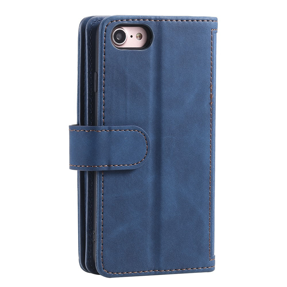 For iPhone 17e / 16e Case PU Leather Phone Cover with Zipper Wallet 9 Card Slots