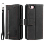 For iPhone 17e / 16e Case PU Leather Phone Cover with Zipper Wallet 9 Card Slots
