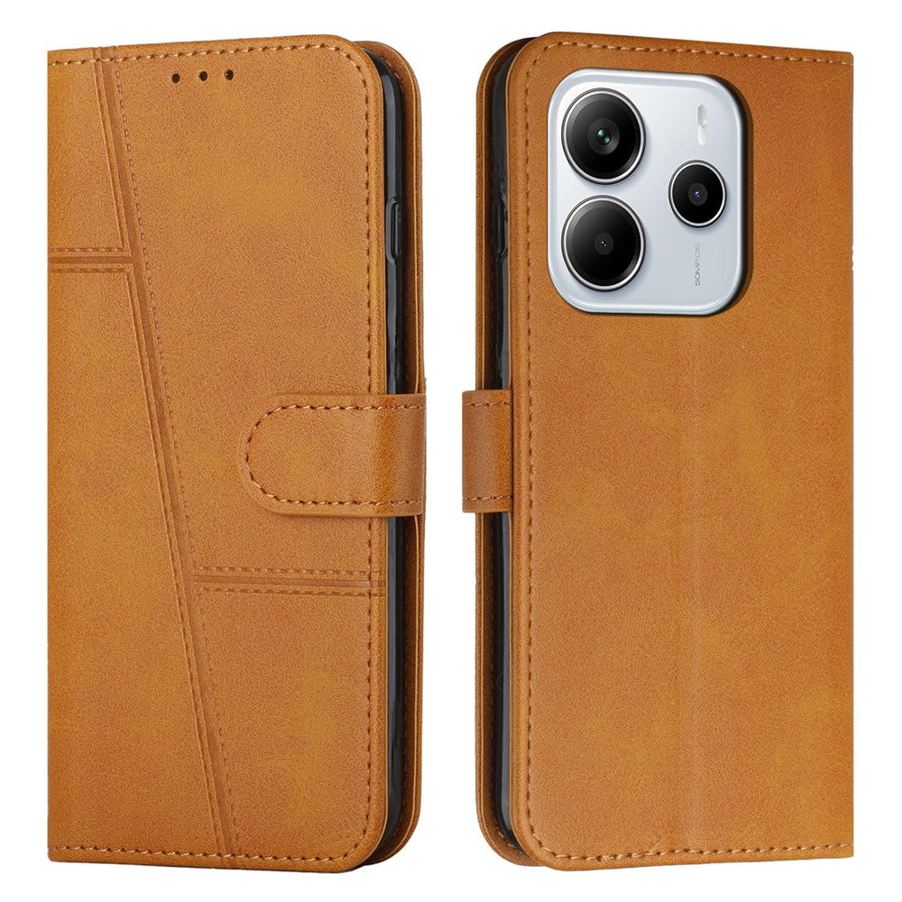 For Xiaomi Redmi Note 14 4G (163.25mm) Case Leather Stand Protective Phone Cover