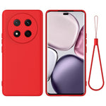 For Honor Magic7 Lite 5G / X9c 5G / X60 Pro 5G Case Liquid Silicone Phone Back Cover with Hand Strap