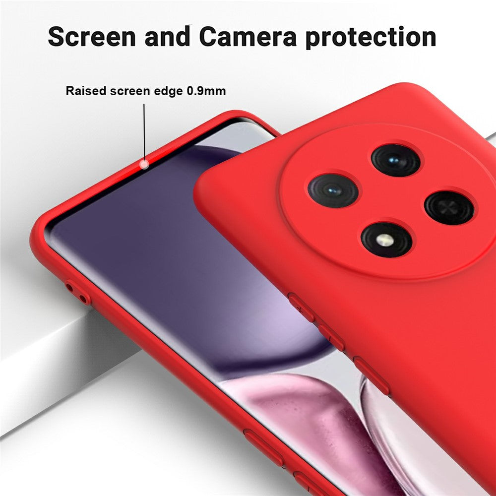 For Honor Magic7 Lite 5G / X9c 5G / X60 Pro 5G Case Liquid Silicone Phone Back Cover with Hand Strap