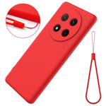 For Honor Magic7 Lite 5G / X9c 5G / X60 Pro 5G Case Liquid Silicone Phone Back Cover with Hand Strap