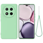 For Honor Magic7 Lite 5G / X9c 5G / X60 Pro 5G Case Liquid Silicone Phone Back Cover with Hand Strap