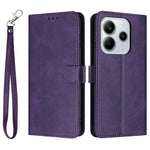 For Xiaomi Redmi Note 14 4G (163.25mm) Case Flip Stand PU Leather Wallet Phone Cover Calf Texture