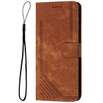 For Xiaomi Redmi Note 14 4G (163.25mm) Case Imprinted Lines Leather Phone Cover with Stand