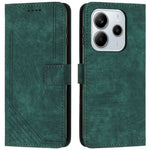 For Xiaomi Redmi Note 14 4G (163.25mm) Case Imprinted Lines Leather Phone Cover with Stand