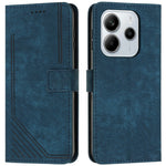 For Xiaomi Redmi Note 14 4G (163.25mm) Case Imprinted Lines Leather Phone Cover with Stand