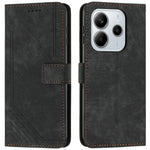 For Xiaomi Redmi Note 14 4G (163.25mm) Case Imprinted Lines Leather Phone Cover with Stand
